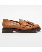 Mocassins en Cuir Mila Lift camel