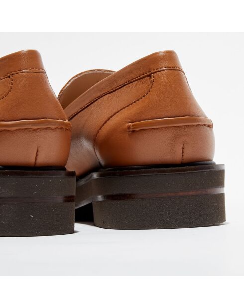 Mocassins en Cuir Mila Lift camel