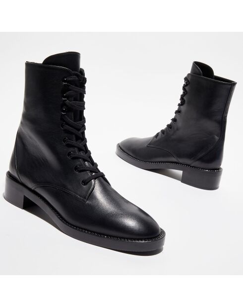 Boots en Cuir Sondra Shineie noires