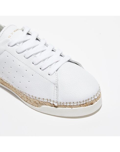 Baskets espadrilles en Cuir Lancry glitter blanc/vert