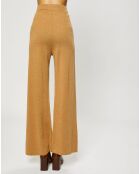 Pantalon ample en Maille de Coton bio mélangé camel