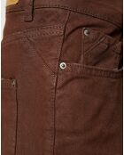 Jean 7/8 délavé en coton biologique marron