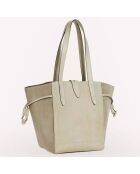 Sac porté épaule en Cuir Net M beige  22x28.5x16 cm