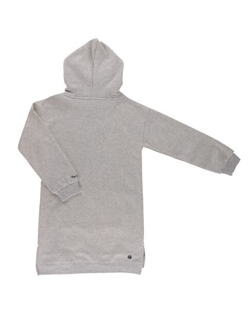 Robe sweat à capuche Tige Fleurs gris clair