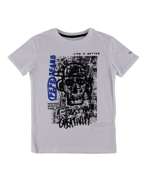 T-Shirt en Coton Tête Grafity blanc