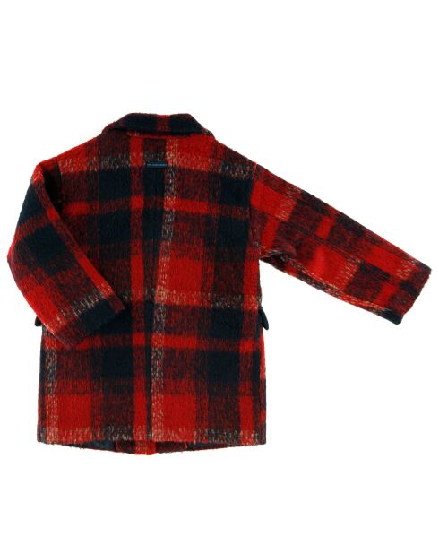 Manteau à carreaux Ecossais rouge/bleu