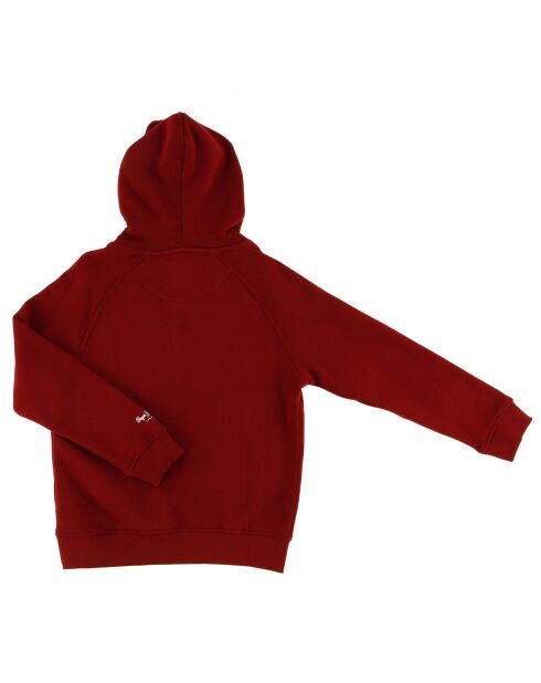 Sweat à capuche en Coton Bouclette rouge
