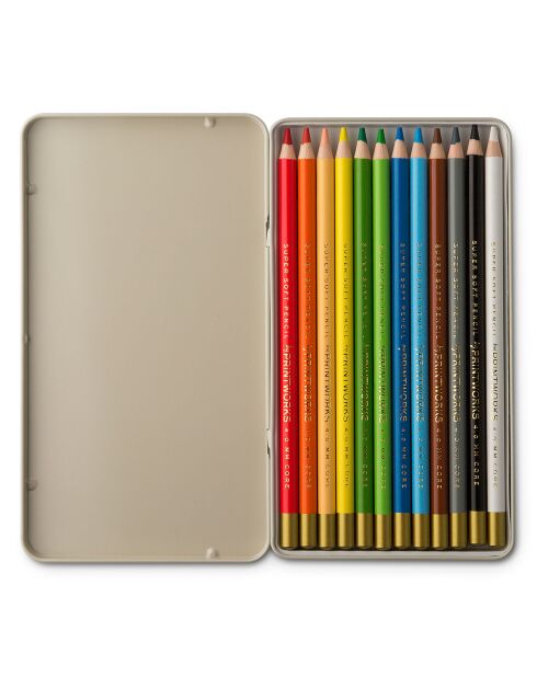 12 Crayons de couleur classiques