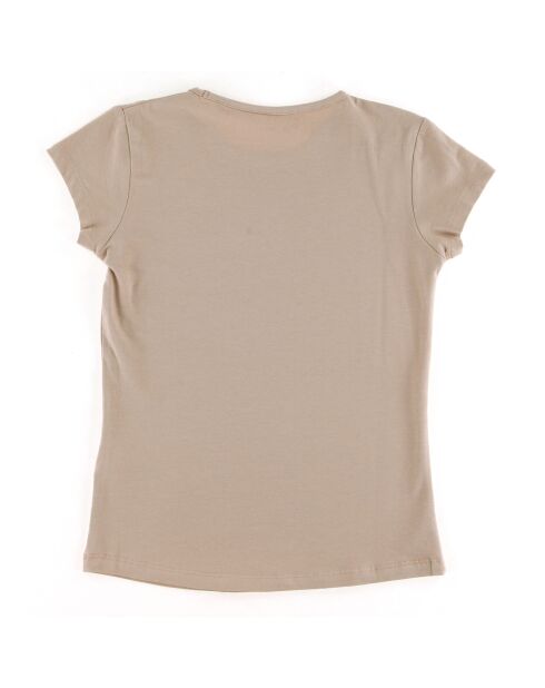 T-Shirt en Coton Hana logo irisé vieux rose