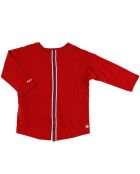 T-Shirt en Coton Logo Strass à bande au dos rouge
