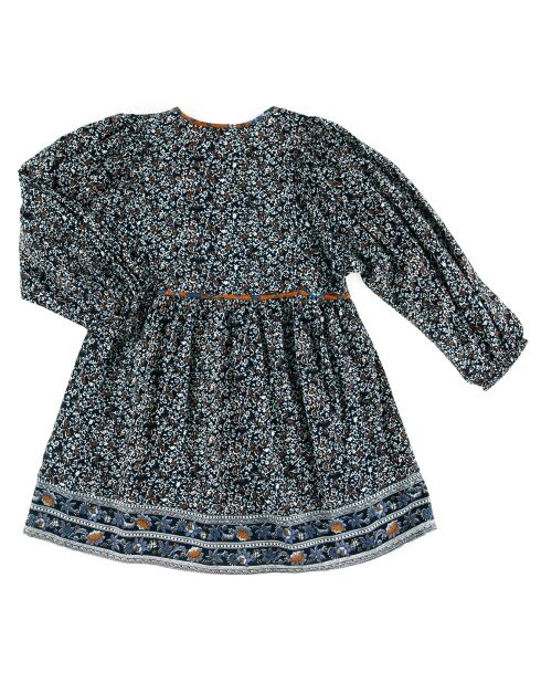Robe Susa fluide et évasée bleu/vert