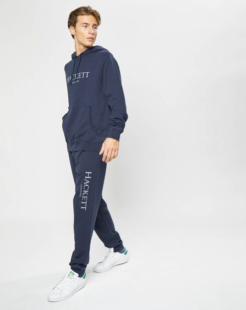 Jogging Droit Uni bleu marine