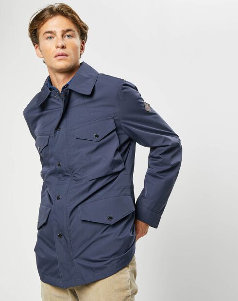 Parka imperméable légère bleu marine