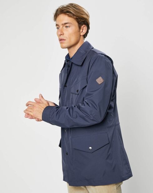 Parka imperméable légère bleu marine