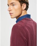 Pull 100% Laine d'agneau bordeaux