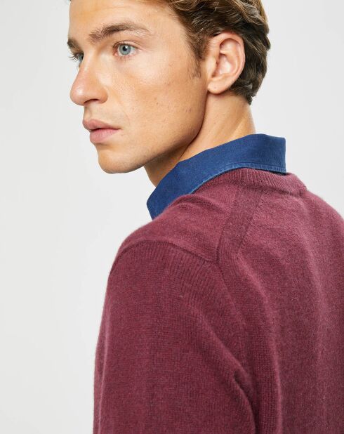 Pull 100% Laine d'agneau bordeaux