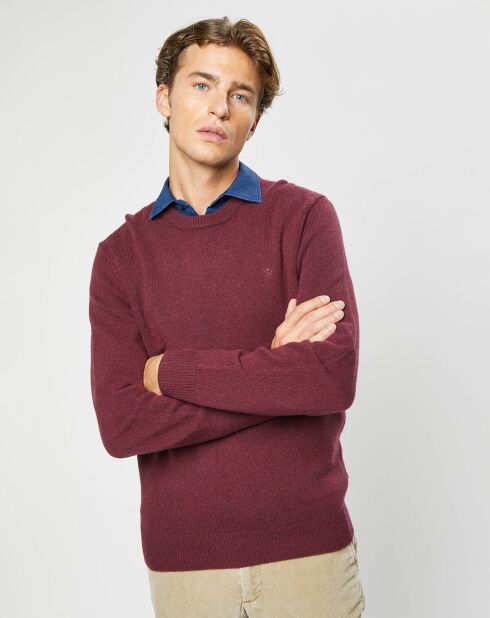 Pull 100% Laine d'agneau bordeaux