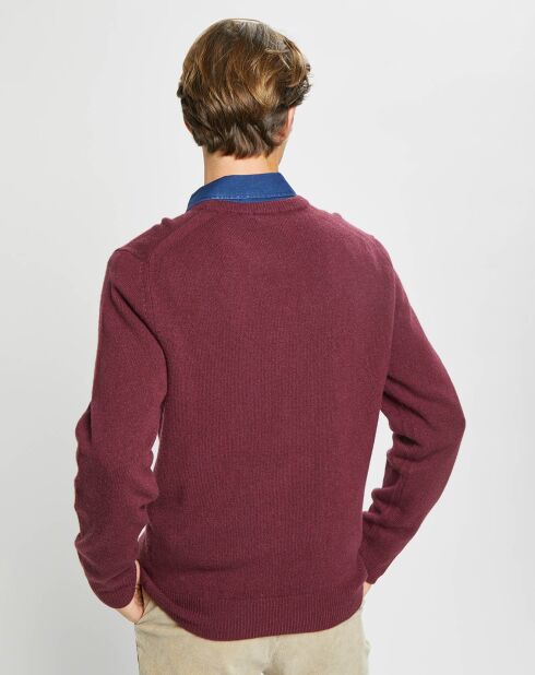 Pull 100% Laine d'agneau bordeaux