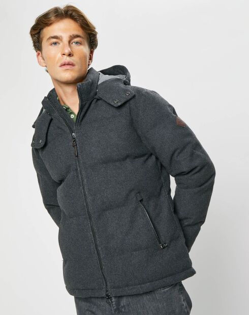 Doudoune en Flanelle Puffer gris foncé