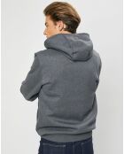 Blouson Hybride bi-matière Jersey gris