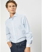 Chemise Slim Fit Imprimé en allover bleu clair