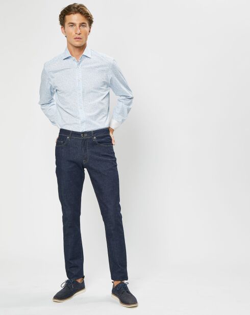 Chemise Slim Fit Imprimé en allover bleu clair