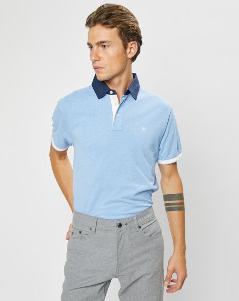 Polo Classic Fit Piqué Brand bleu ciel