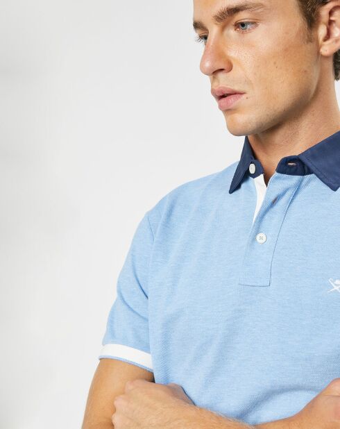 Polo Classic Fit Piqué Brand bleu ciel