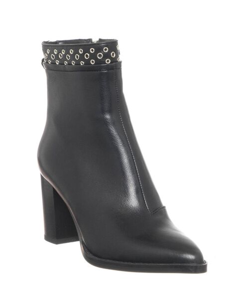 Bottines Gemma noires - Talon 8 cm