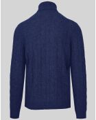 Pull en Laine & Cachemire Dolcevita côtelé marine