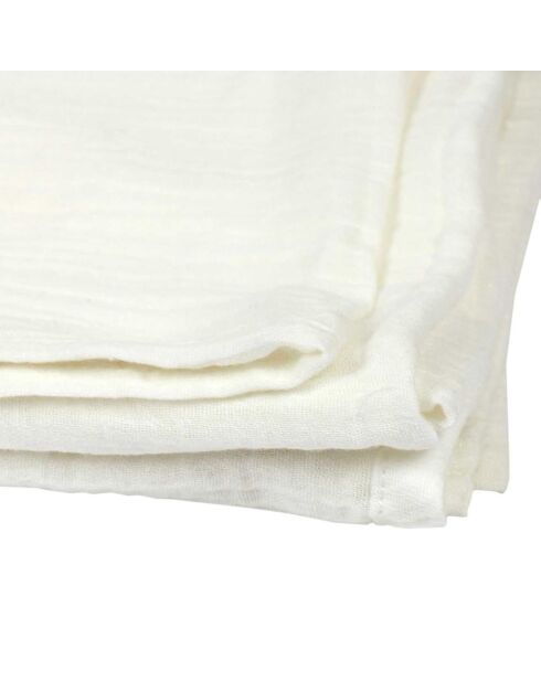 Plaid en gaze de coton blanc - 120x150 cm
