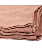 Plaid en gaze de coton rose - 120x150 cm