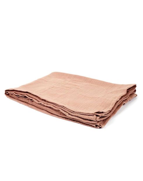 Plaid en gaze de coton rose - 120x150 cm