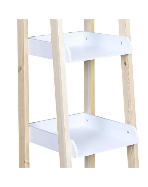 Étagère enfant Tim blanc/bois - 30x117x30 cm