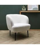 Fauteuil Kiera blanc - 72x70x76 cm