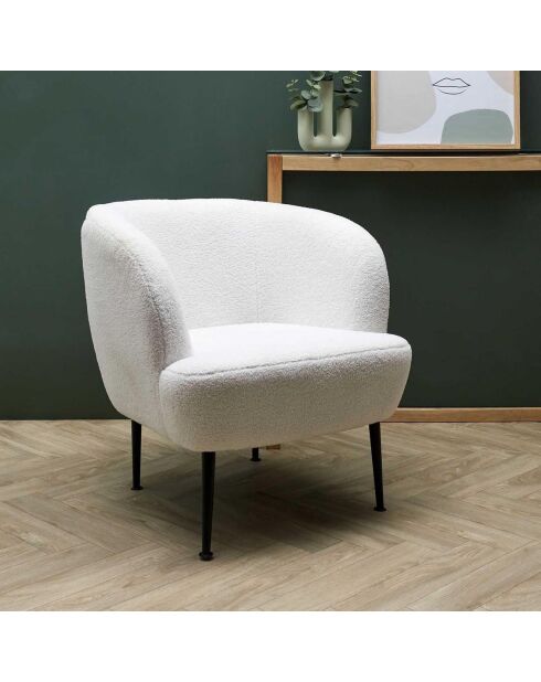Fauteuil Kiera blanc - 72x70x76 cm