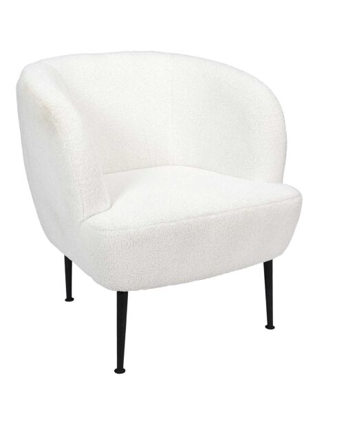 Fauteuil Kiera blanc - 72x70x76 cm