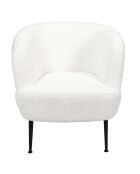 Fauteuil Kiera blanc - 72x70x76 cm