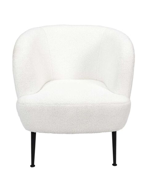 Fauteuil Kiera blanc - 72x70x76 cm