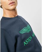 Sweat Logo Fluo Aston martin Racing bleu marine/vert