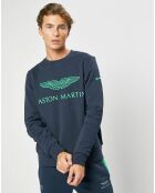 Sweat Logo Fluo Aston martin Racing bleu marine/vert