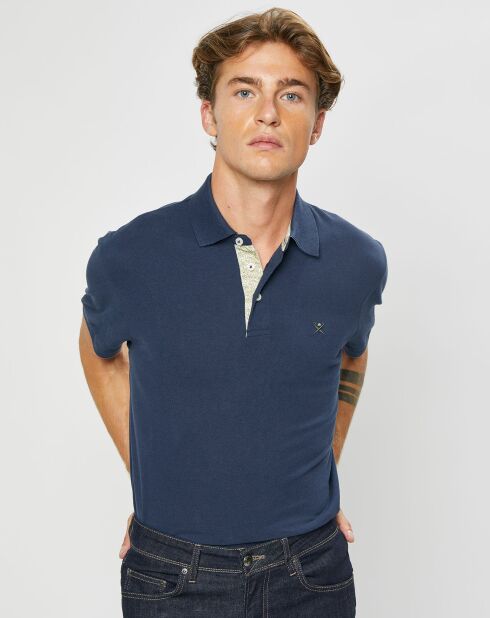 Polo Classic Fit Piqué bleu marine