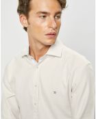 Chemise Slim Fit Trim Twil Sport beige