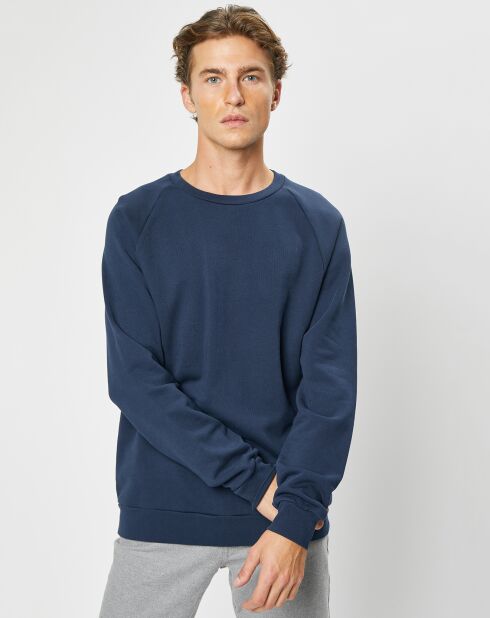 Sweat Raglan Crew bleu marine