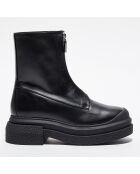 Boots en Cuir Charli Zip Sport noires