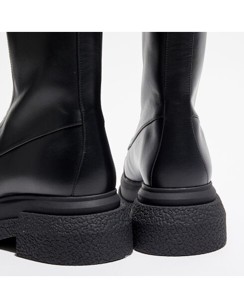 Boots en Cuir Charli Zip Sport noires