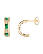 Boucles d'oreilles Greenarc Emeraude 0.6 ct or jaune