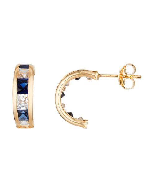 Bluarc Sapphire geelgouden oorbellen