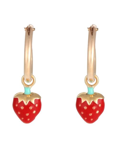 Boucles d'oreilles Enfant Jolie Fraise or jaune