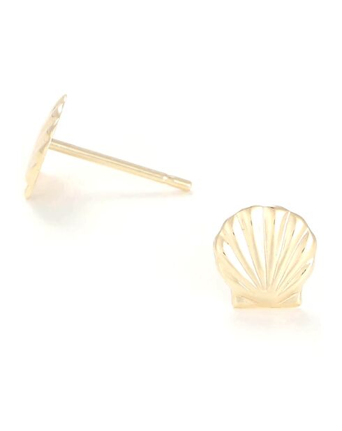Boucles d'oreilles Enfant Coquillages or jaune